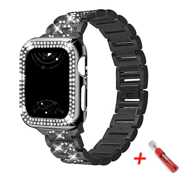 Glam Stainless Steel Strap With Case