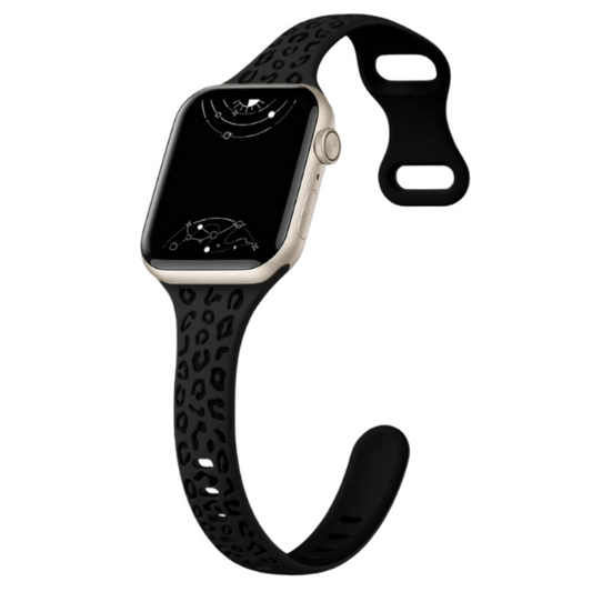 Gratus Leopard Engraved Slim Silicone Strap