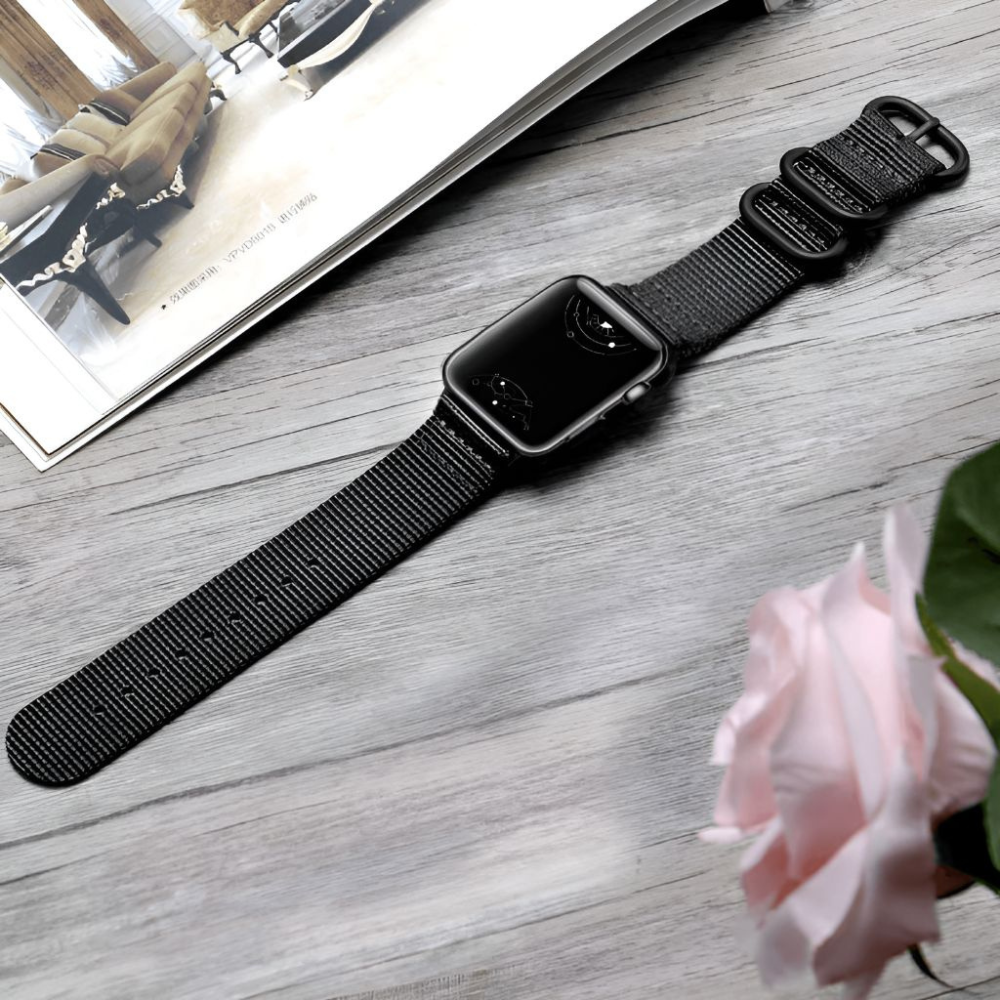 NATO Nylon Breathable Strap For Apple Watch Series 1-11, SE/2/3 NATO Nylon Breathable Strap For Apple Watch Series 1-11, SE/2/3