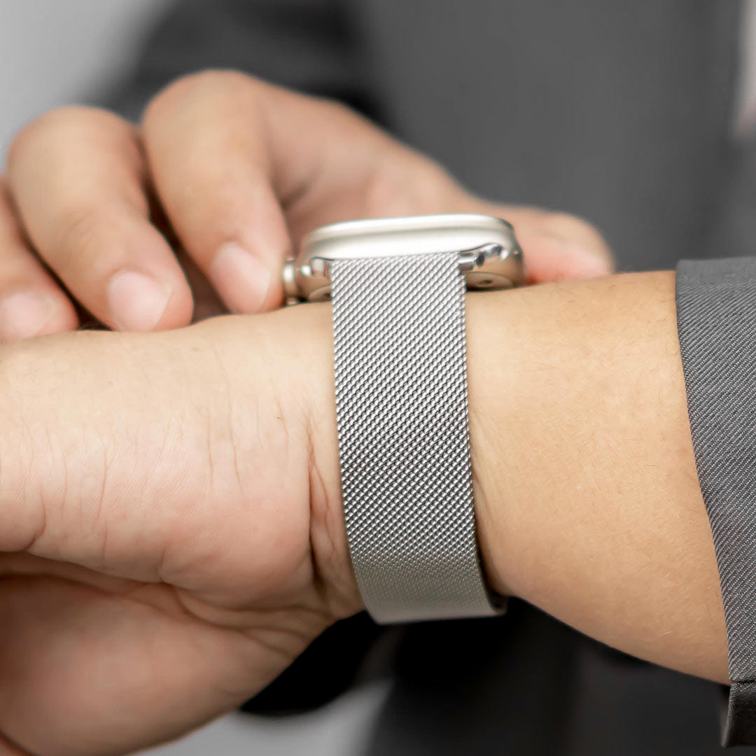 Silver Milanese Milanese Loop Waterproof Wrist Apple Watch