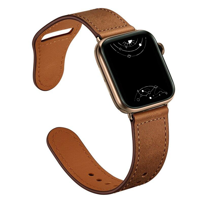 London Premium Genuine Leather Strap For Apple Watch Series 18+SE