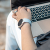Plurimi Genuine Leather And Silicone Galaxy Strap