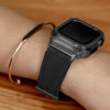 Fumi Genuine Leather Strap With Metal Case