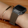 Fumi Genuine Leather Strap With Metal Case