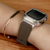 Fumi Genuine Leather Strap With Metal Case