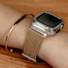 Fumi Genuine Leather Strap With Metal Case