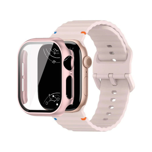 Attollo Silicone Sports Band With Glass Case - Astra Straps