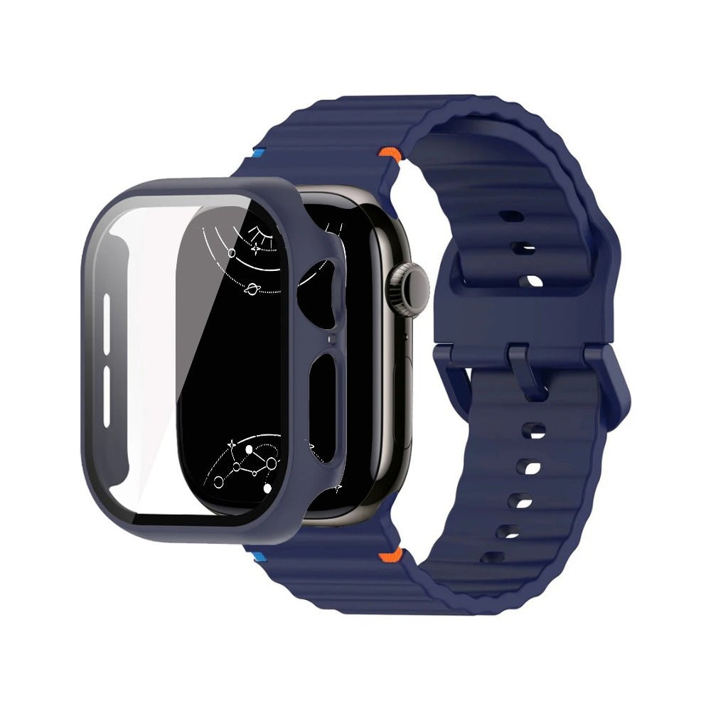 Attollo Silicone Sports Band With Glass Case - Astra Straps