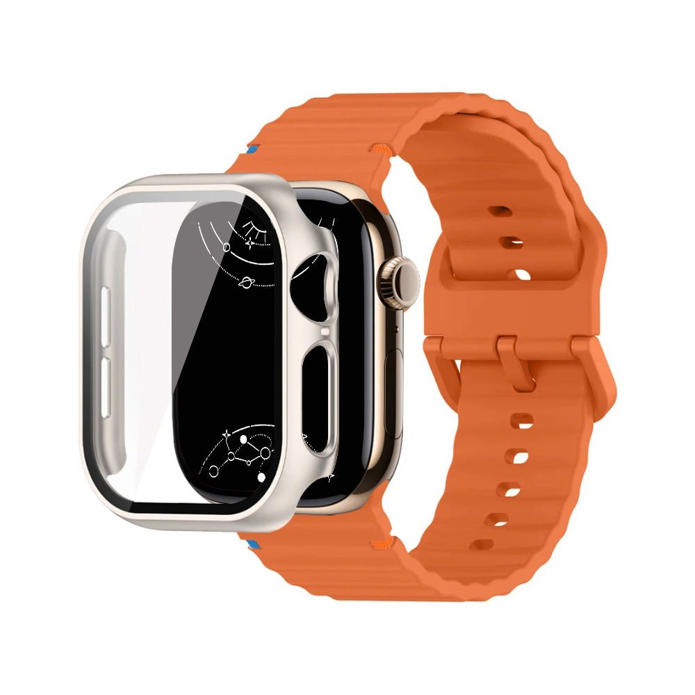 Attollo Silicone Sports Band With Glass Case - Astra Straps