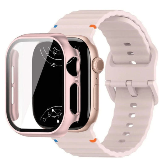 Attollo Silicone Sports Strap With Glass Case