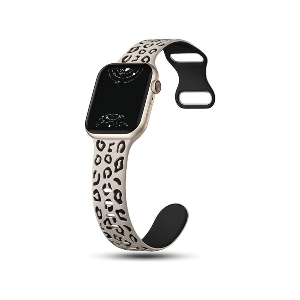 Aureus Engrave Leopard Silicone Band With Glass Case - Astra Straps