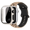 Aureus Engrave Leopard Silicone Strap With Glass Case