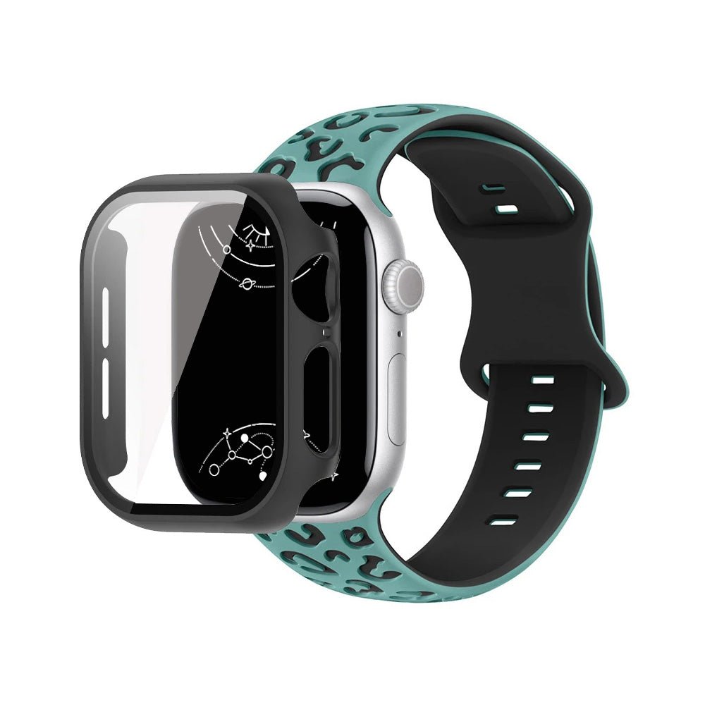 Aureus Engrave Leopard Silicone Band With Glass Case - Astra Straps