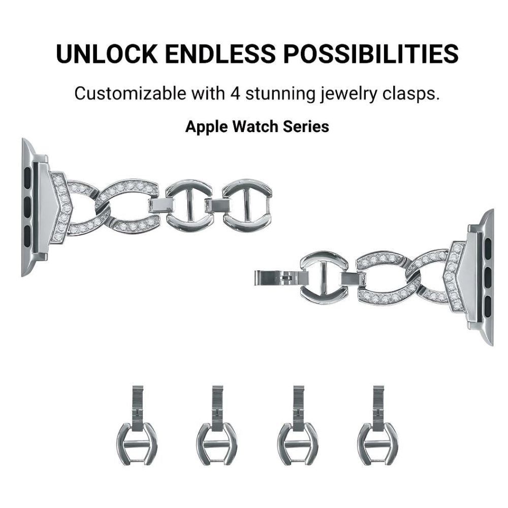 Decorus Slim Diamond Stainless Steel Band - Astra Straps