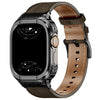 Fumi Genuine Leather Strap With Metal Case