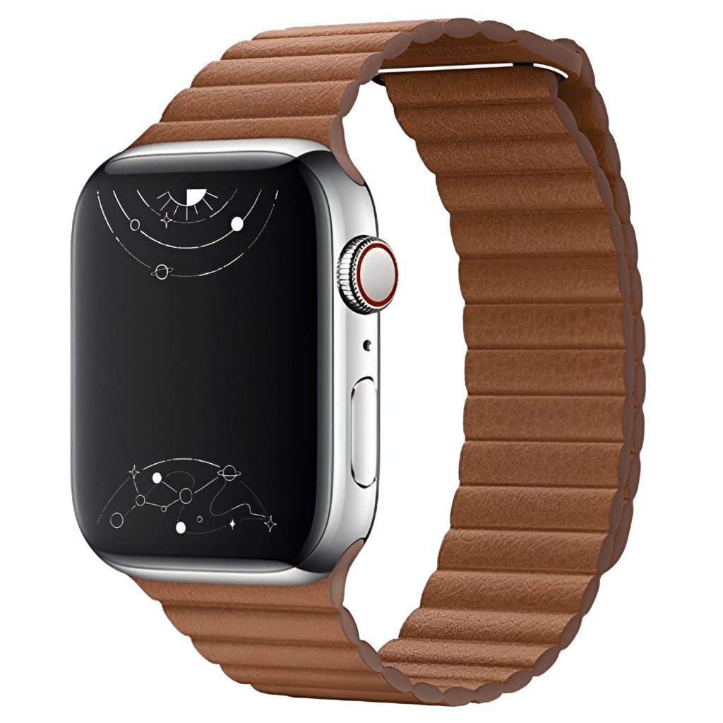 Apple watch leather shops band