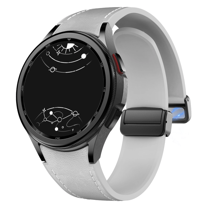 Plurimi Genuine Leather And Silicone Galaxy Strap