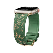 Satura Engraved Flower Silicone Strap