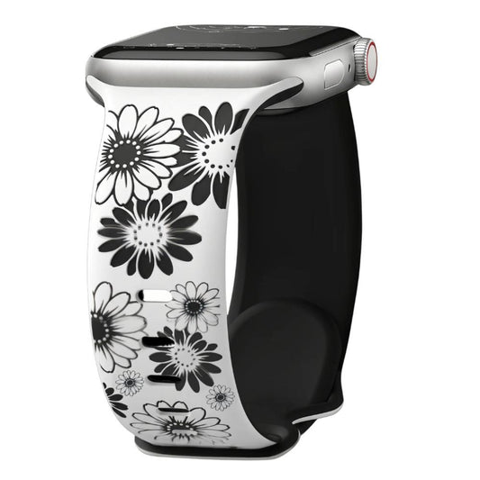 Virga Flower Engraved Silicone Band - Astra Straps