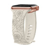 Levo Floral Engraved Silicone Strap