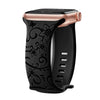 Levo Floral Engraved Silicone Strap