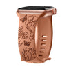 Levo Floral Engraved Silicone Strap