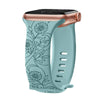 Levo Floral Engraved Silicone Strap