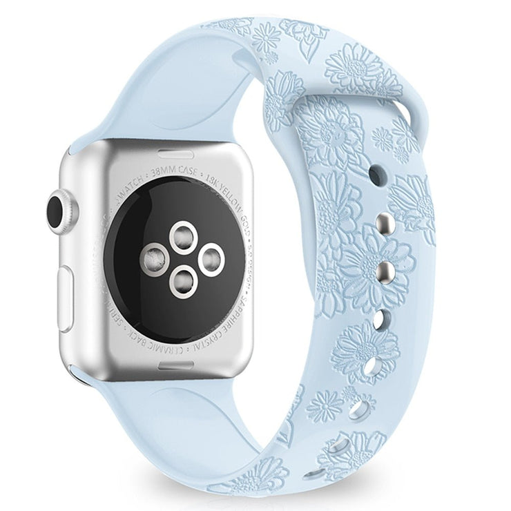 Flos Engraved Silicone Band For Apple Watch - Astra Straps