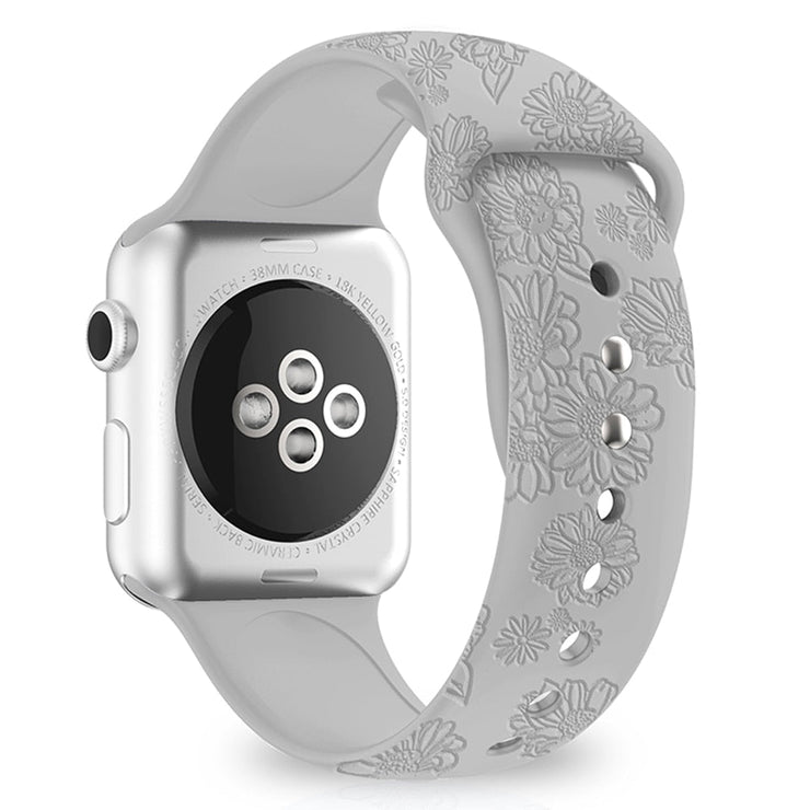 Flos Engraved Silicone Band For Apple Watch - Astra Straps