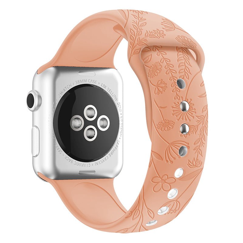 Flos Engraved Silicone Band For Apple Watch - Astra Straps