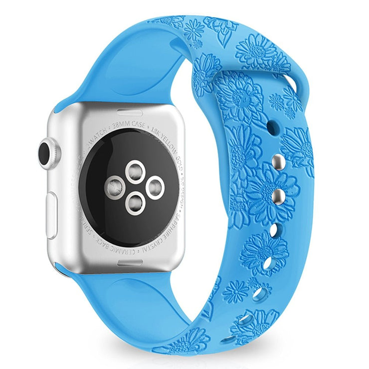 Flos Engraved Silicone Band For Apple Watch - Astra Straps