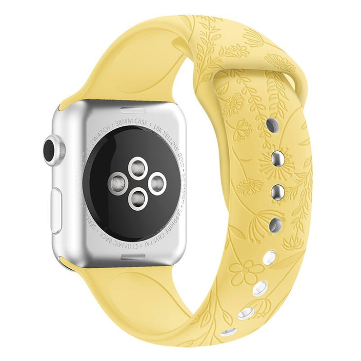 Flos Engraved Silicone Band For Apple Watch - Astra Straps