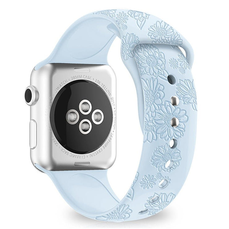 Flos Engraved Silicone Band For Apple Watch - Astra Straps