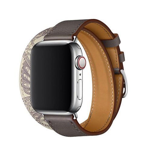 Double leather band apple outlet watch