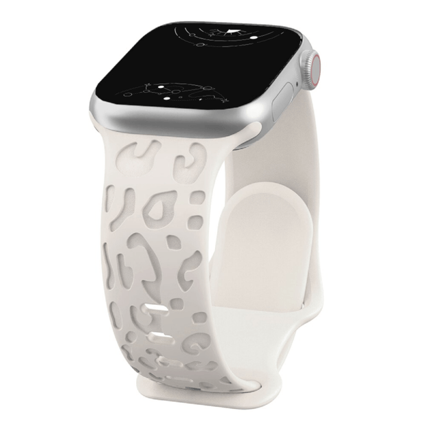 Metior Silicone Band With Engraved Leopard Pattern - Astra Straps