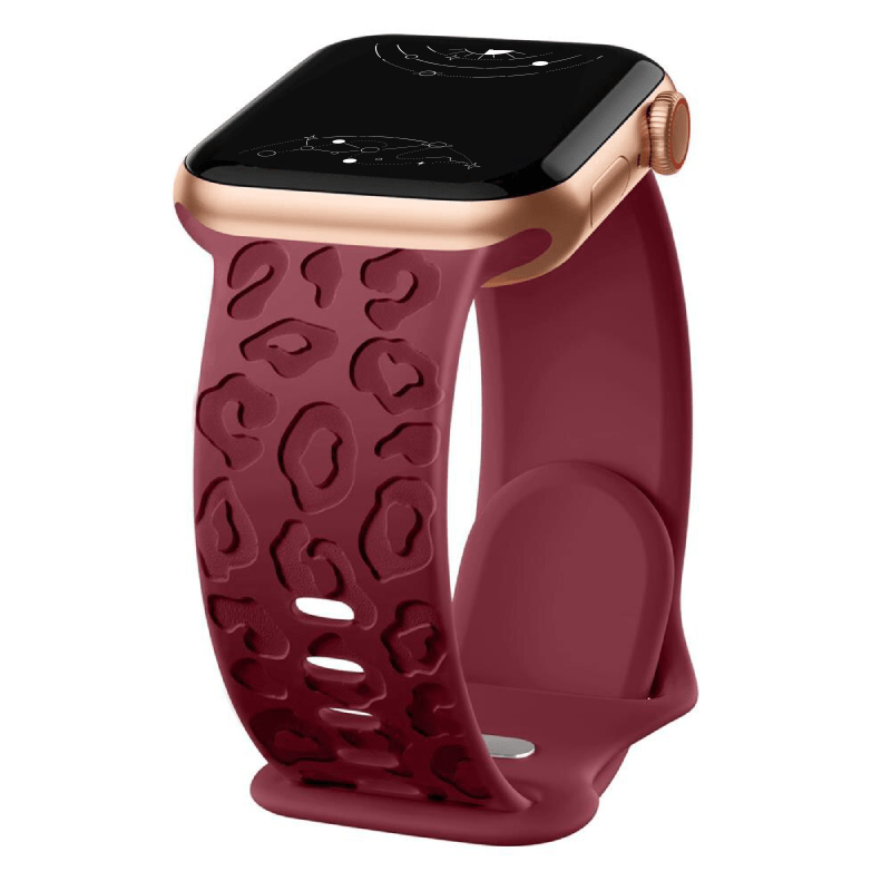 Metior Silicone Band With Engraved Leopard Pattern - Astra Straps