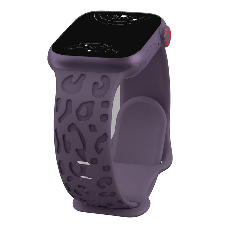 Metior Silicone Band With Engraved Leopard Pattern - Astra Straps